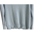 Ladies Round Neck Pure Color Pullover Knitted Sweater